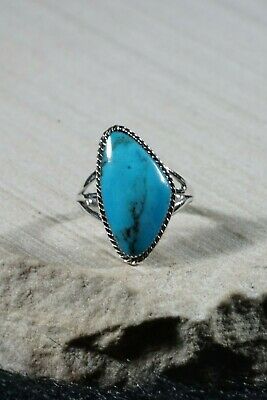 Navajo Turquoise and Sterling Silver Ring - Tom Dinetso - Size 9.5 - High Lonesome Trading