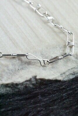 Navajo Sterling Silver Chain Necklace - Sally Shurley
