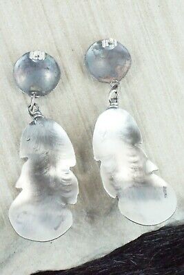 Sterling Silver Feather Earrings - Gabrielle Yazzie