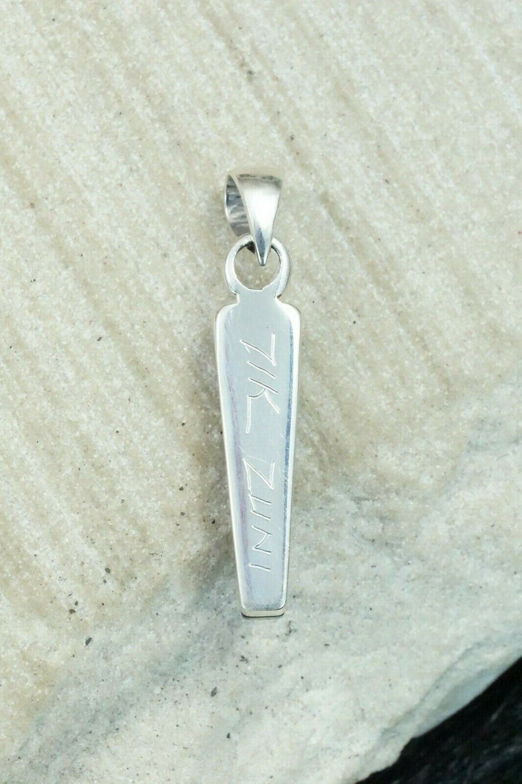Onyx & Sterling Silver Pendant - MaDarrel Kallestewa