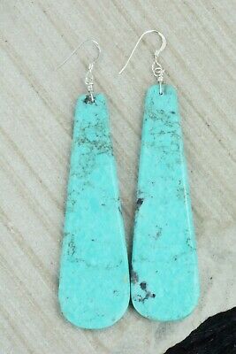 Turquoise & Sterling Silver Earrings - Lupe Lovato