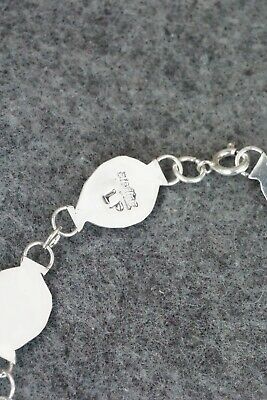 Turquoise & Sterling Silver Link Bracelet - Leta Parker