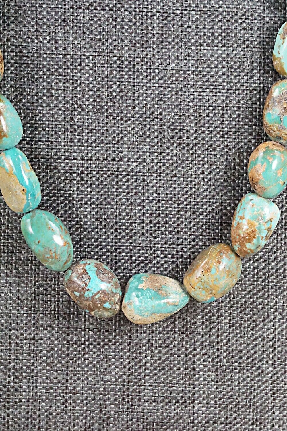Turquoise and Sterling Silver Necklace - Louise Joe
