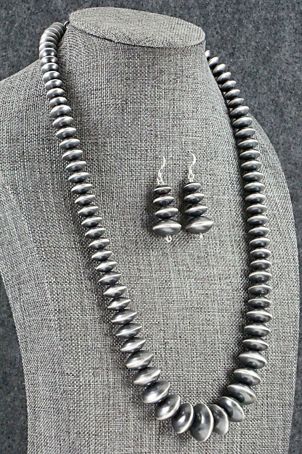Navajo Pearl Sterling Silver Necklace Set - Preston Haley
