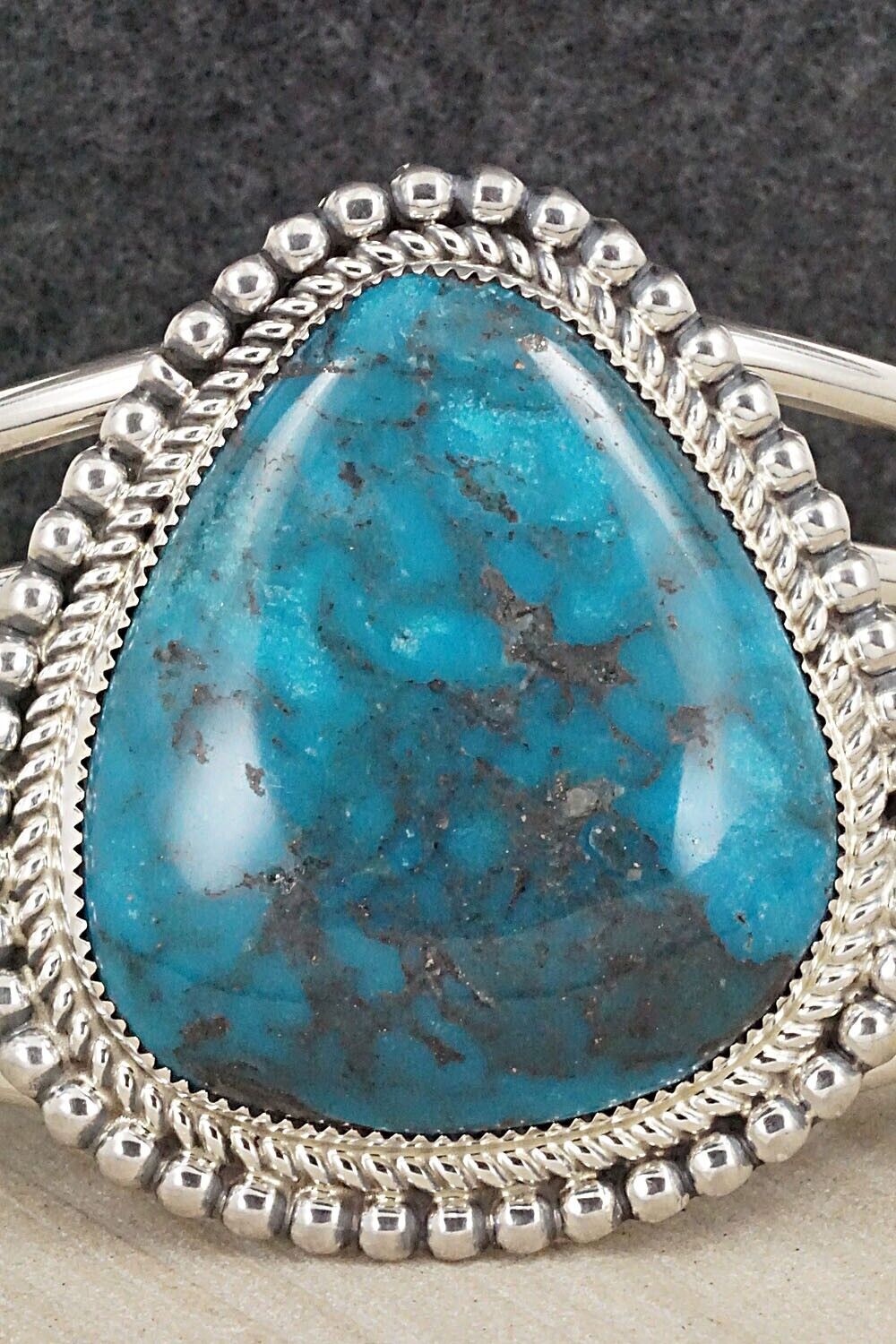 Turquoise & Sterling Silver Bracelet - Leslie Nez