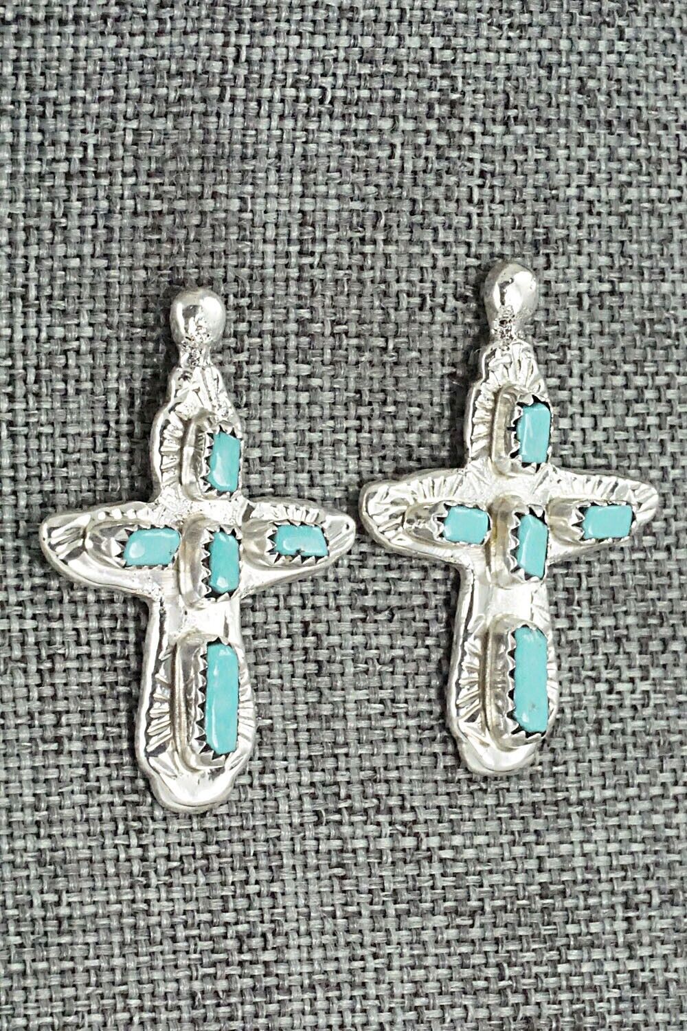 Turquoise & Sterling Silver Earrings - Verona Quam
