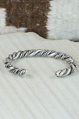 Navajo Sterling Silver Bracelet - Elaine Tahe