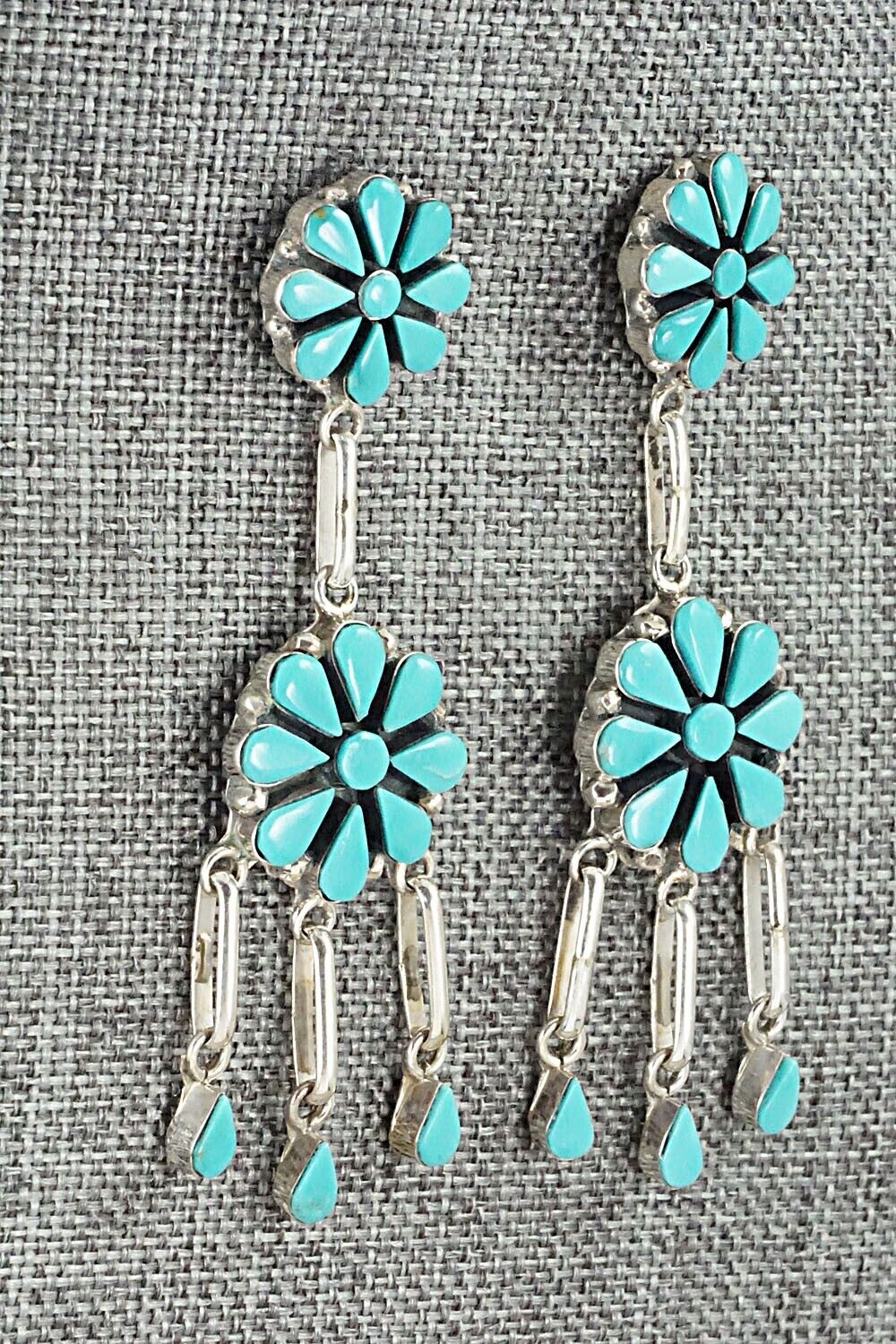 Turquoise & Sterling Silver Earrings - Arlo Kanteena