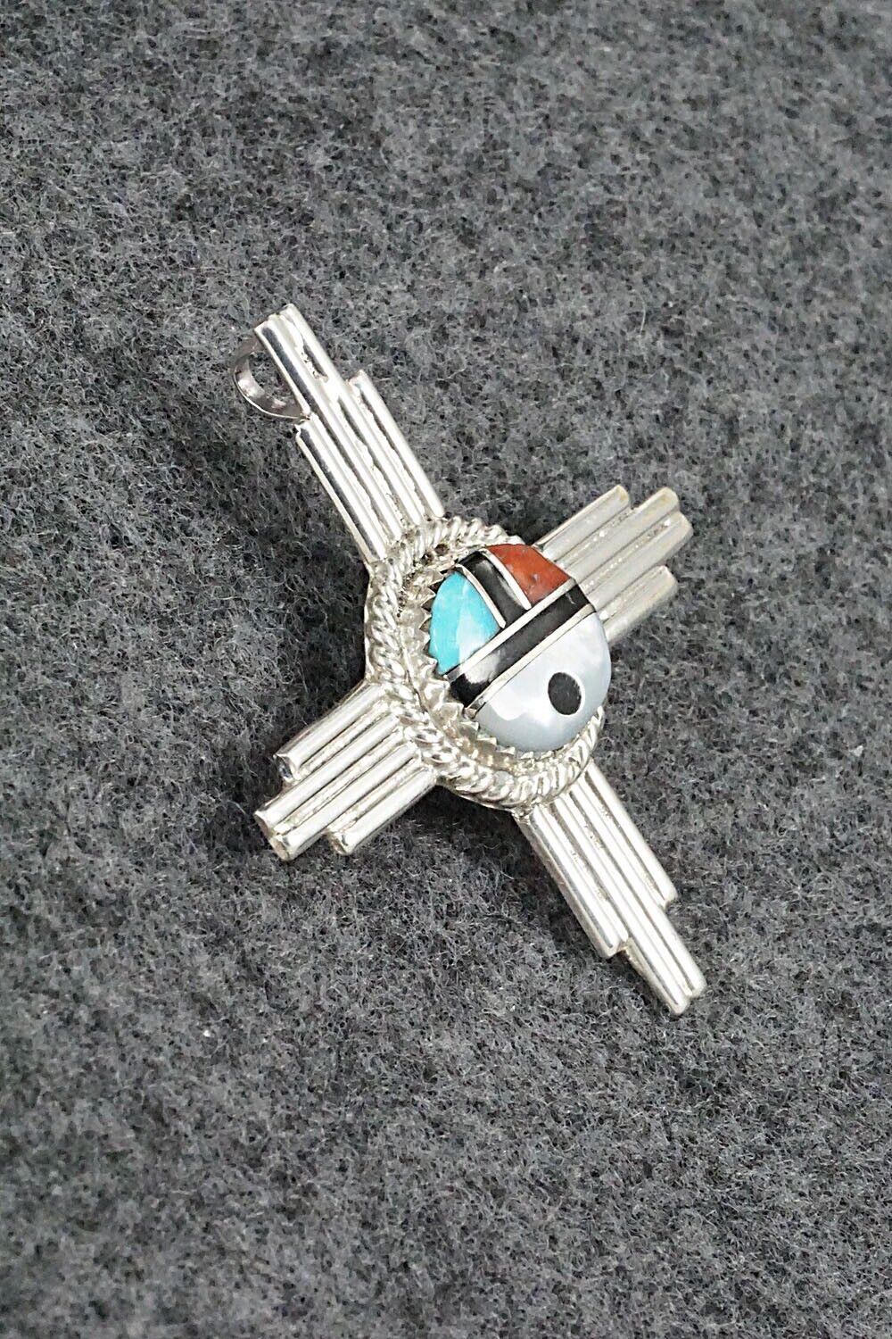 Multi Stone & Sterling Silver Pendant/Pin - Elvira Kiyite
