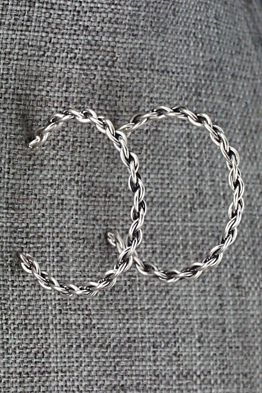 Sterling Silver Hoop Earrings - Elaine Tahe