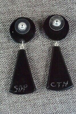 Multi Stone Inlay & Sterling Silver Earrings - Chris T. Nieto - Santo Domingo