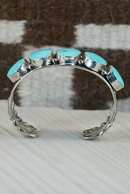 Navajo Turquoise & Sterling Silver Bracelet - Elvira Bill