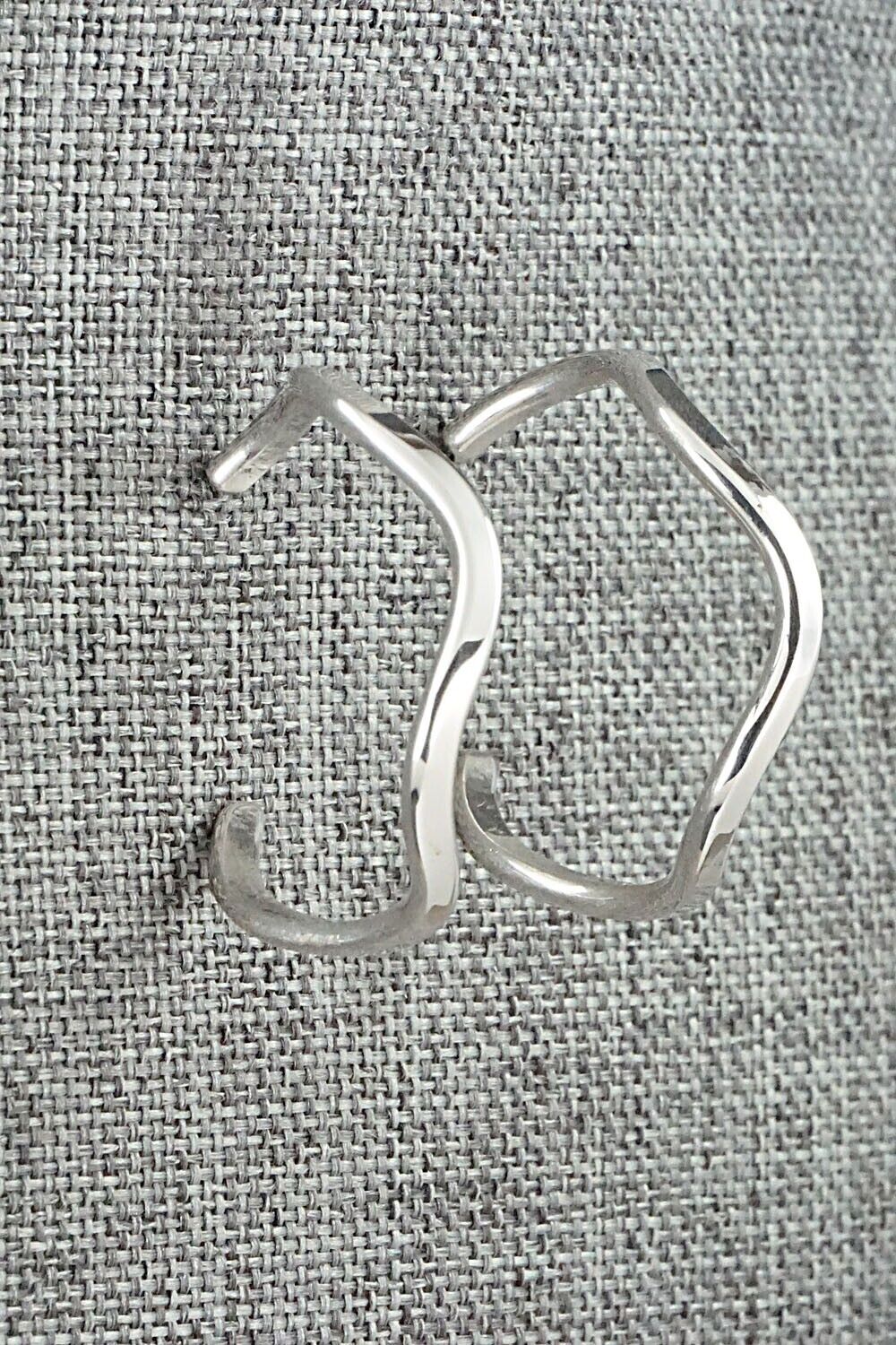 Sterling Silver Hoop Earrings - Elaine Tahe
