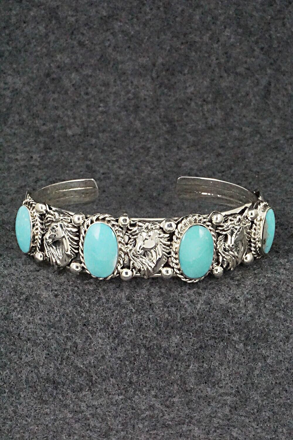Turquoise & Sterling Silver Bracelet - Bobby Platero