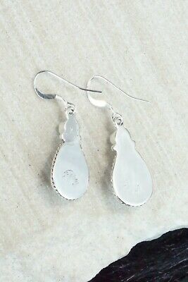 Spiny Oyster, Turquoise & Sterling Silver Earrings - Gary Shorty