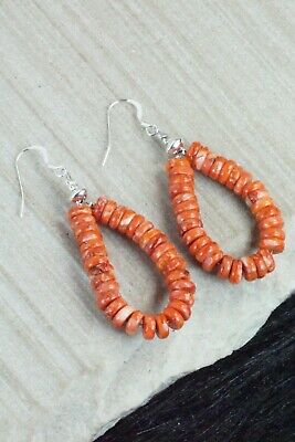 Spiny Oyster & Sterling Silver Earrings - Louise Joe