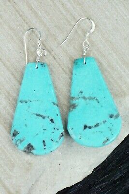 Turquoise & Sterling Silver Earrings - Lupe Lovato