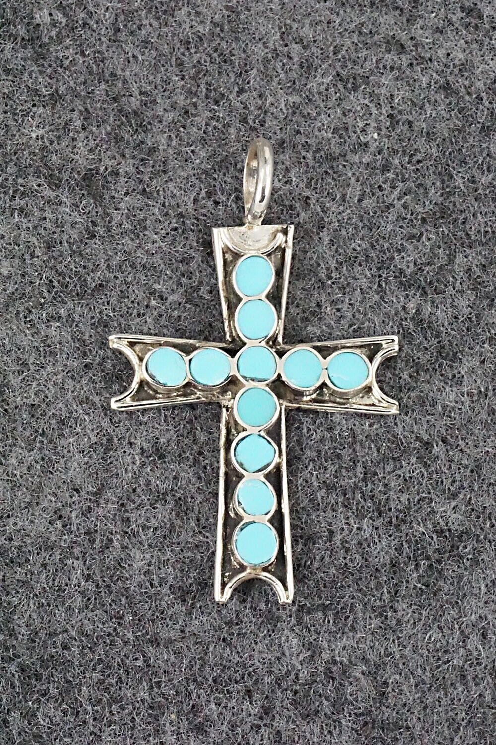 Turquoise & Sterling Silver Pendant - Vincent Abeita
