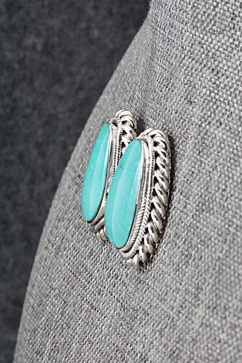 Turquoise and Sterling Silver Earrings - Sharon McCarthy