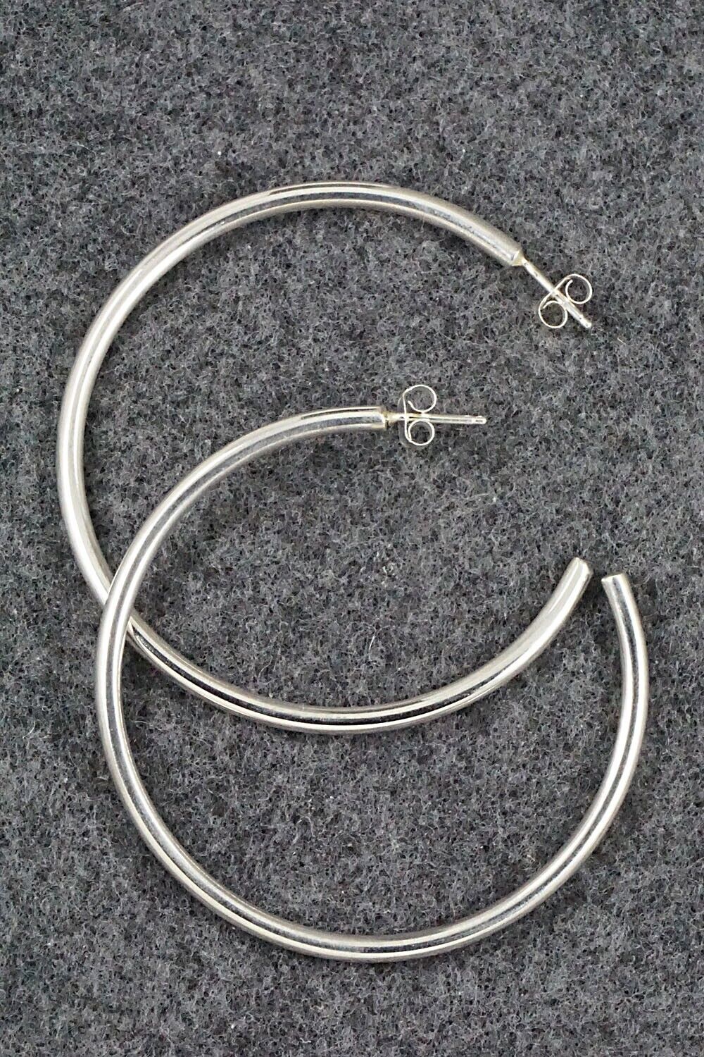 Sterling Silver Hoop Earrings - Elaine Tahe