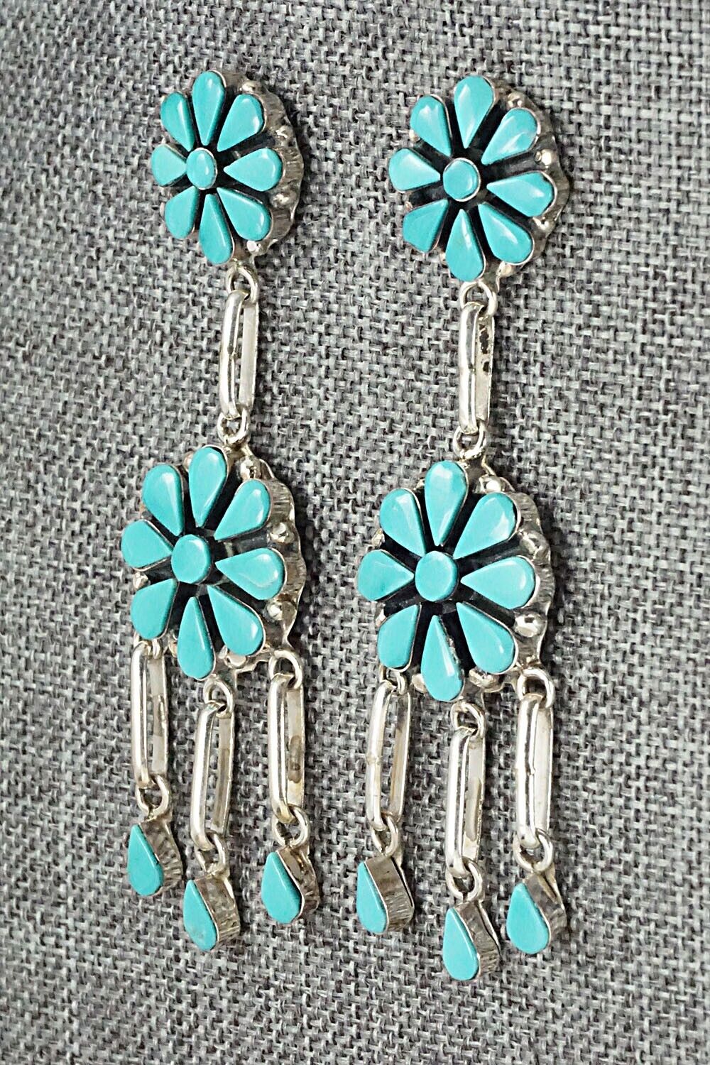 Turquoise & Sterling Silver Earrings - Arlo Kanteena