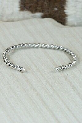 Navajo Sterling Silver Bracelet - Elaine Tahe