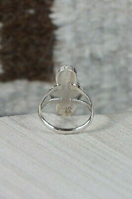 Navajo Onyx and Sterling Silver Ring - Grace Kenneth - Size 7.25 - High Lonesome Trading