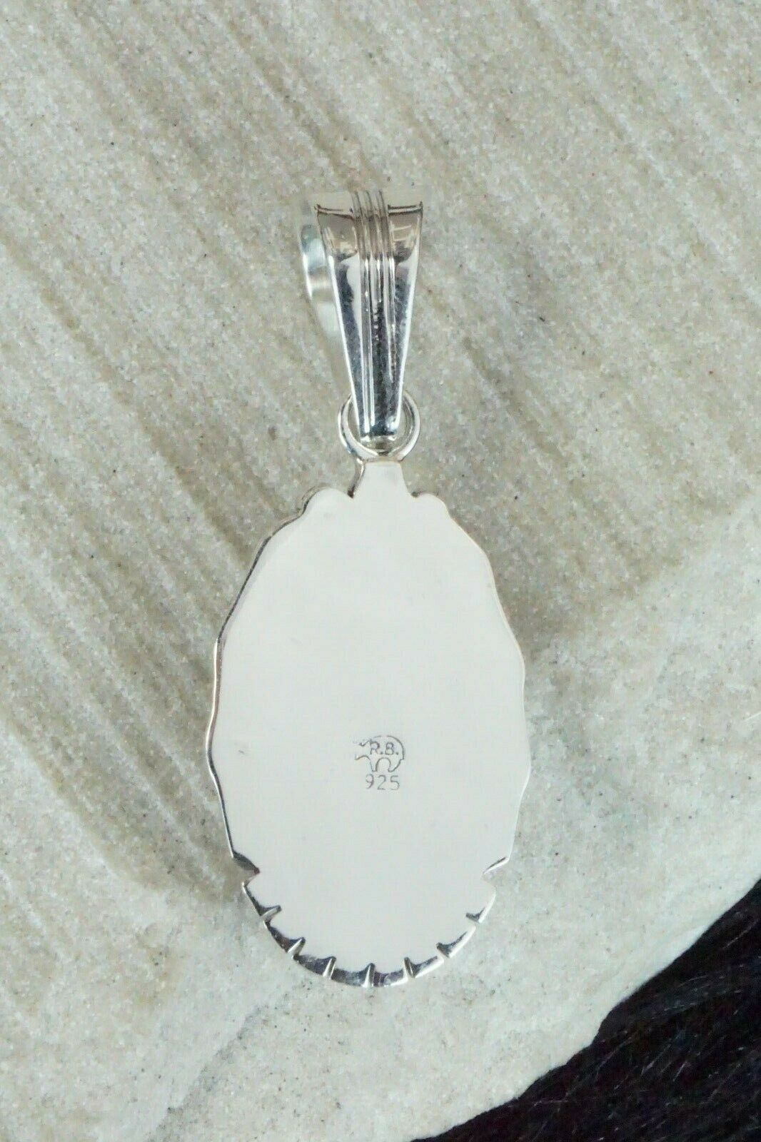 Turquoise and Sterling Silver Pendant - Samuel Yellowhair