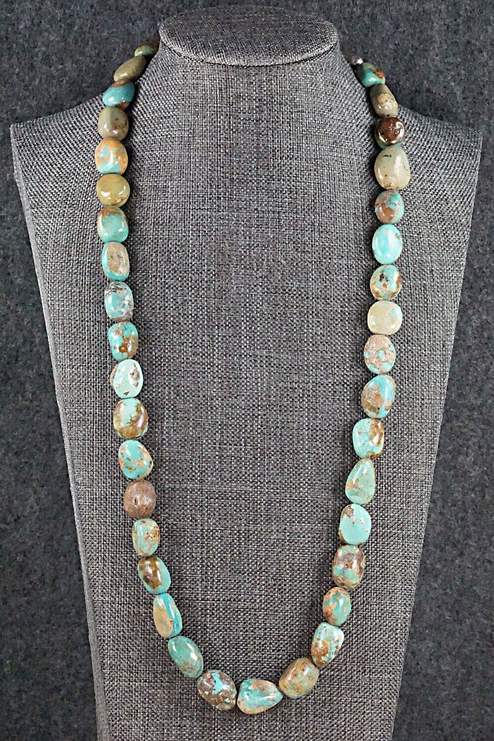 Turquoise and Sterling Silver Necklace - Louise Joe