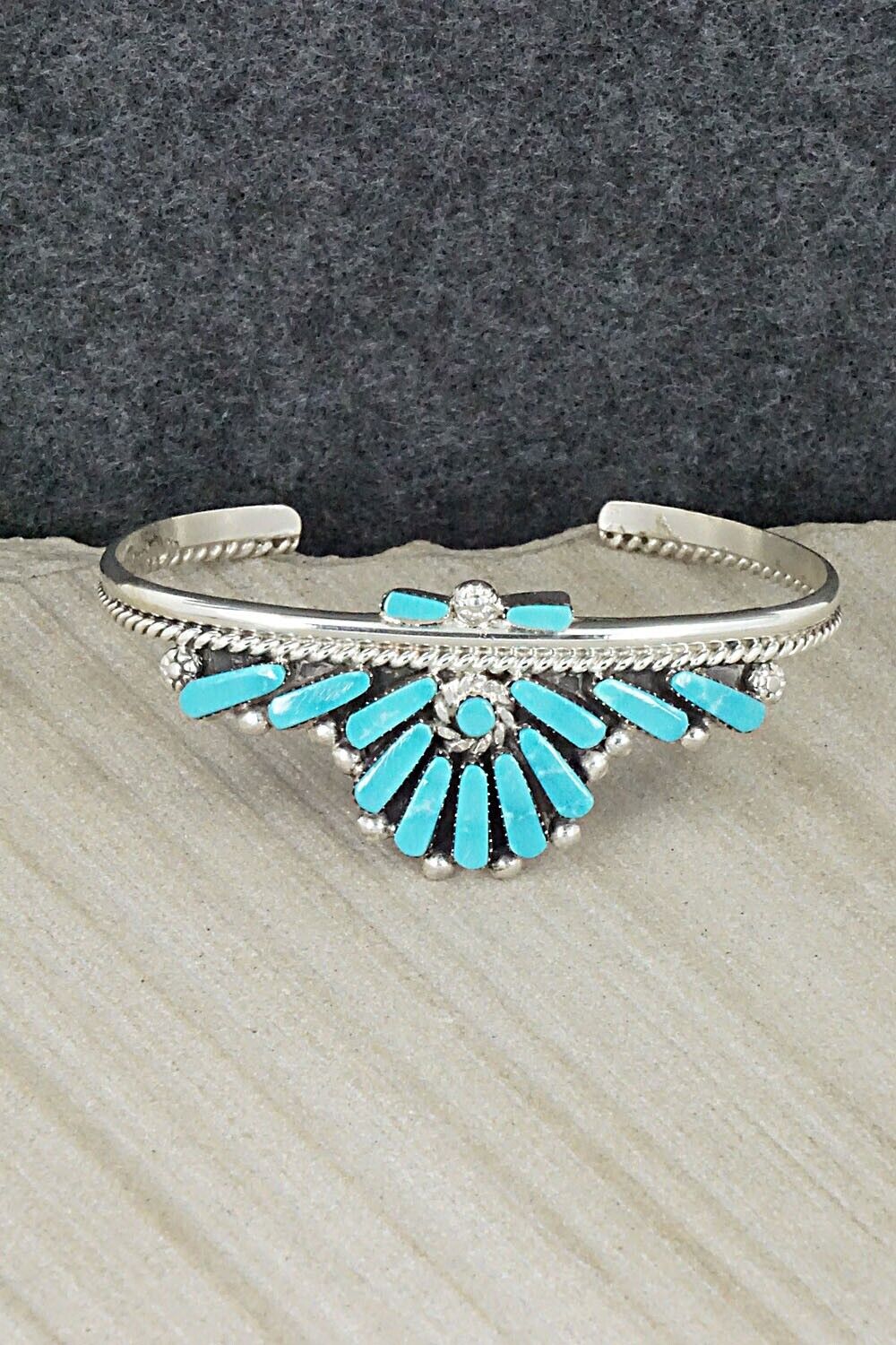 Turquoise & Sterling Silver Bracelet - Carlene Hattie