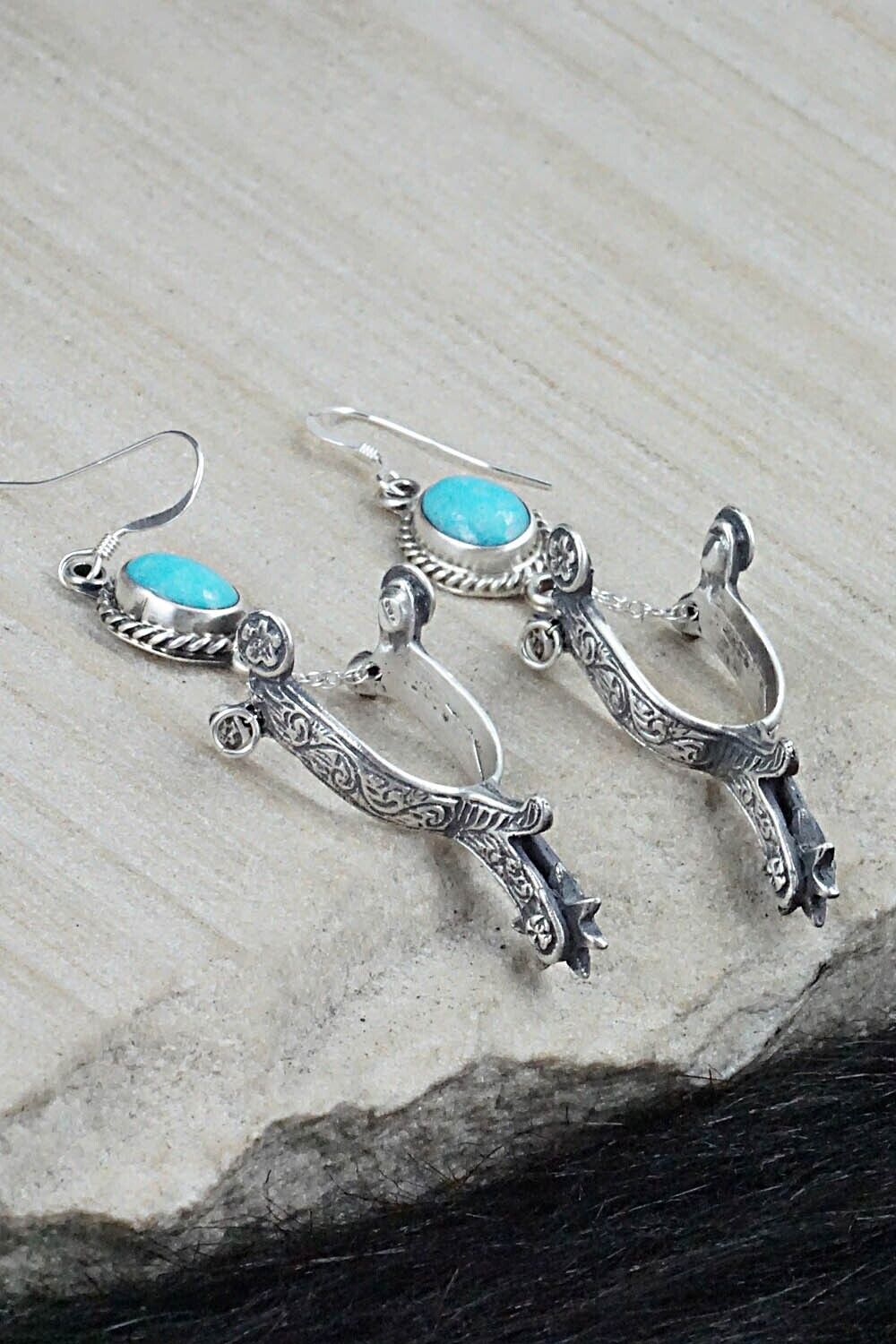 Turquoise & Sterling Silver Earrings - Annie Spencer