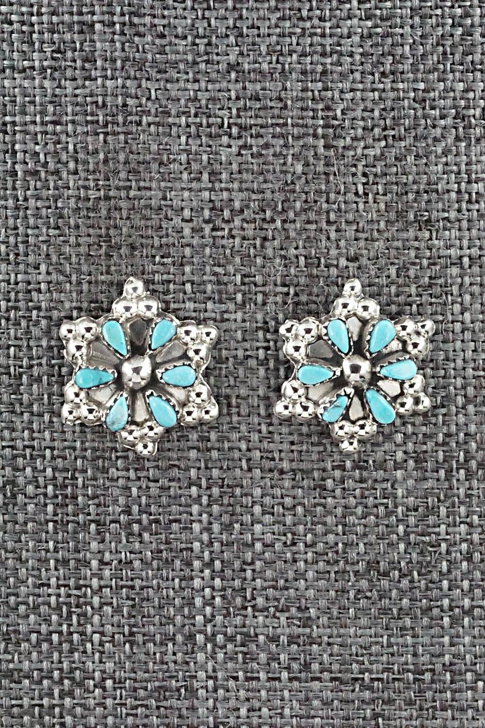 Turquoise & Sterling Silver Earrings - Alice Mutte
