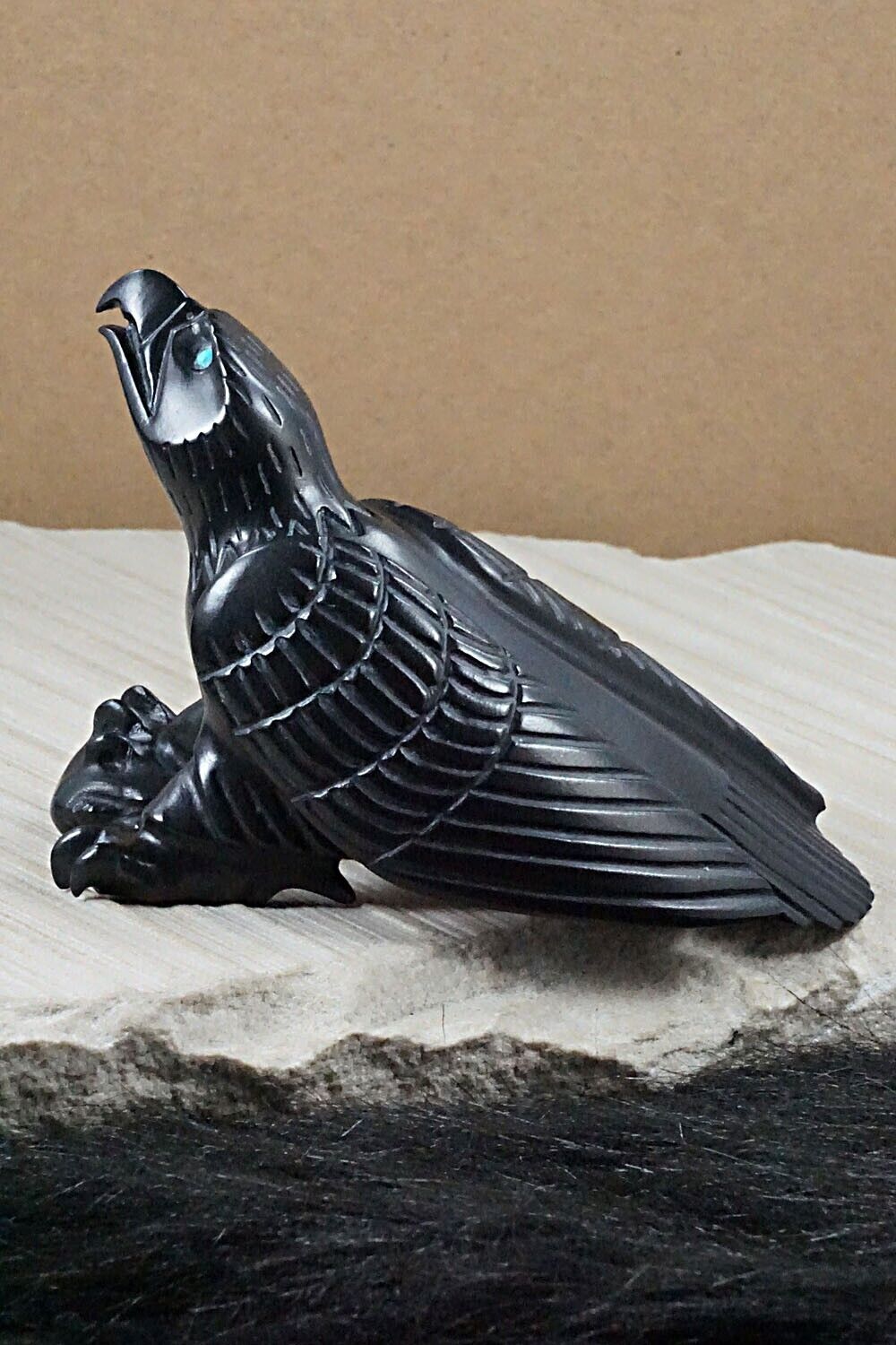 Eagle Zuni Fetish Carving - Albert Eustace