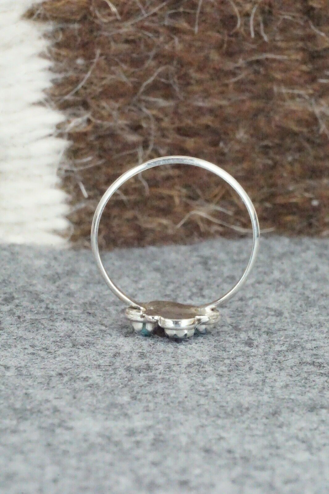 Turquoise & Sterling Silver Ring - Chris Hannaweeke - Size 7.25