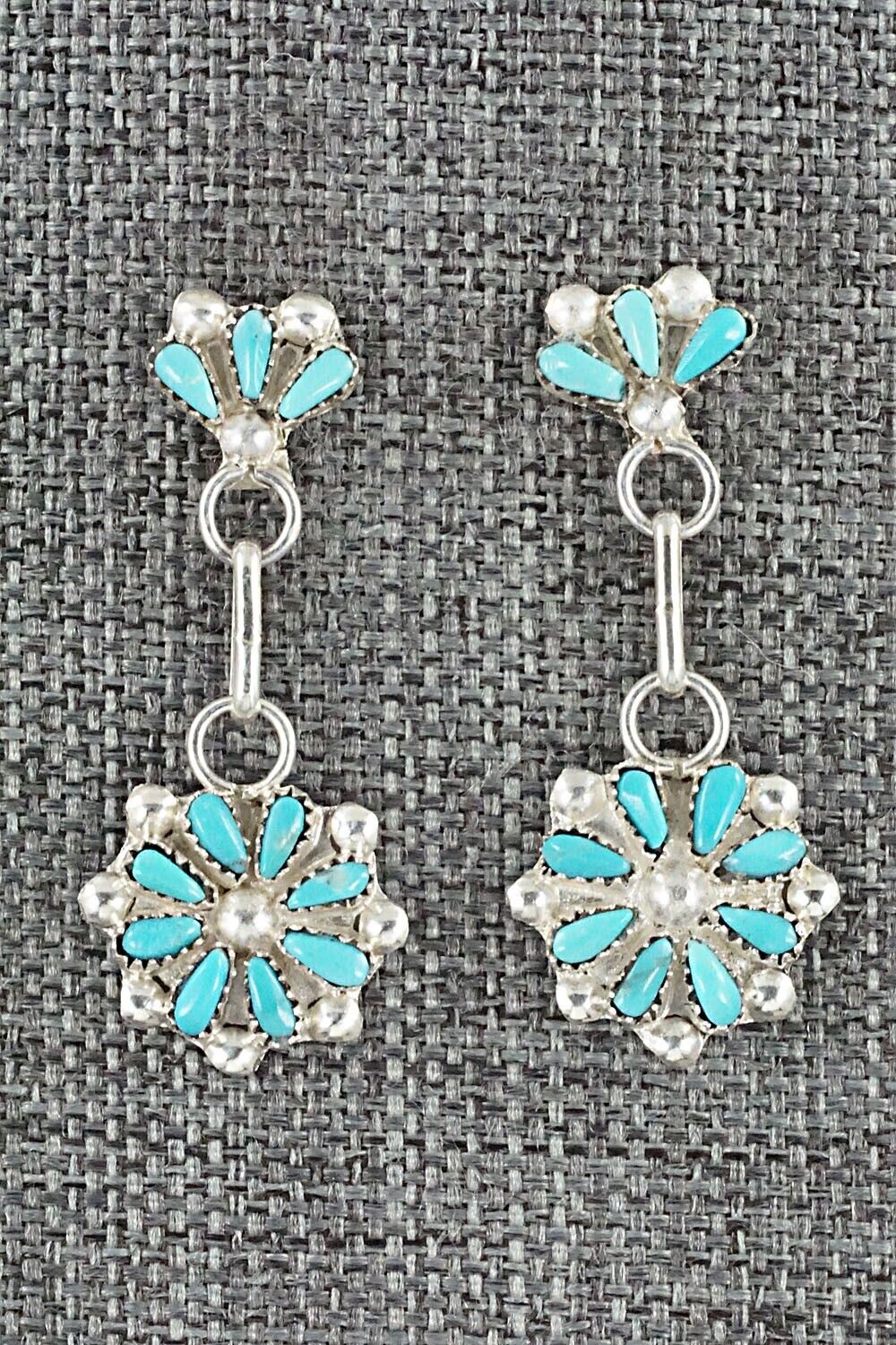 Turquoise & Sterling Silver Earrings - David Leekity