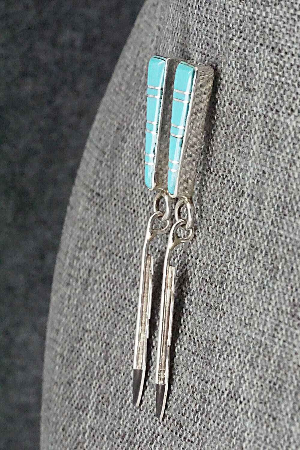 Turquoise & Sterling Silver Earrings - Terrance Panteah & Tammy Johnson