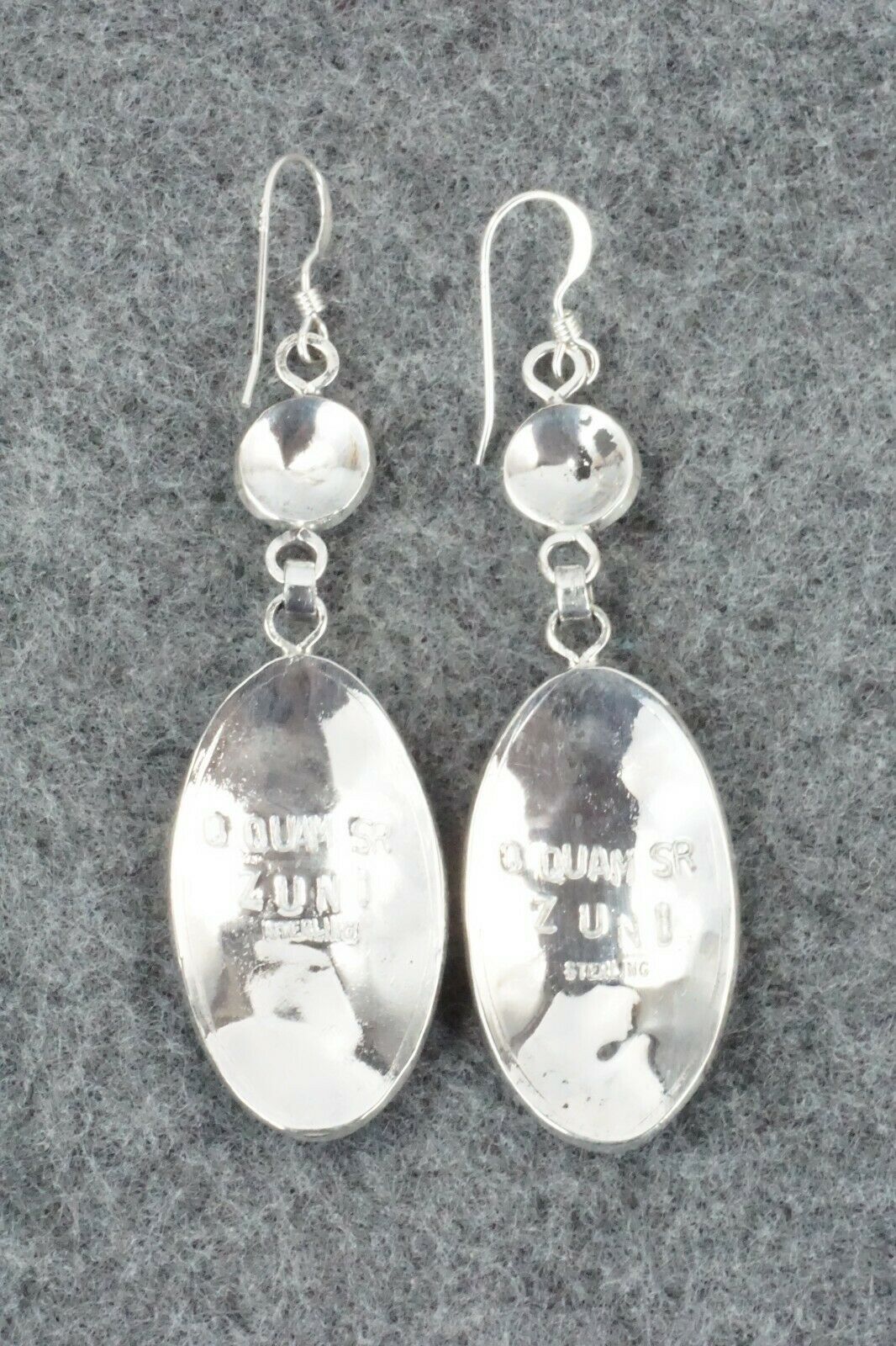 Multi Stone & Sterling Silver Earrings - Quintin Quam Sr.