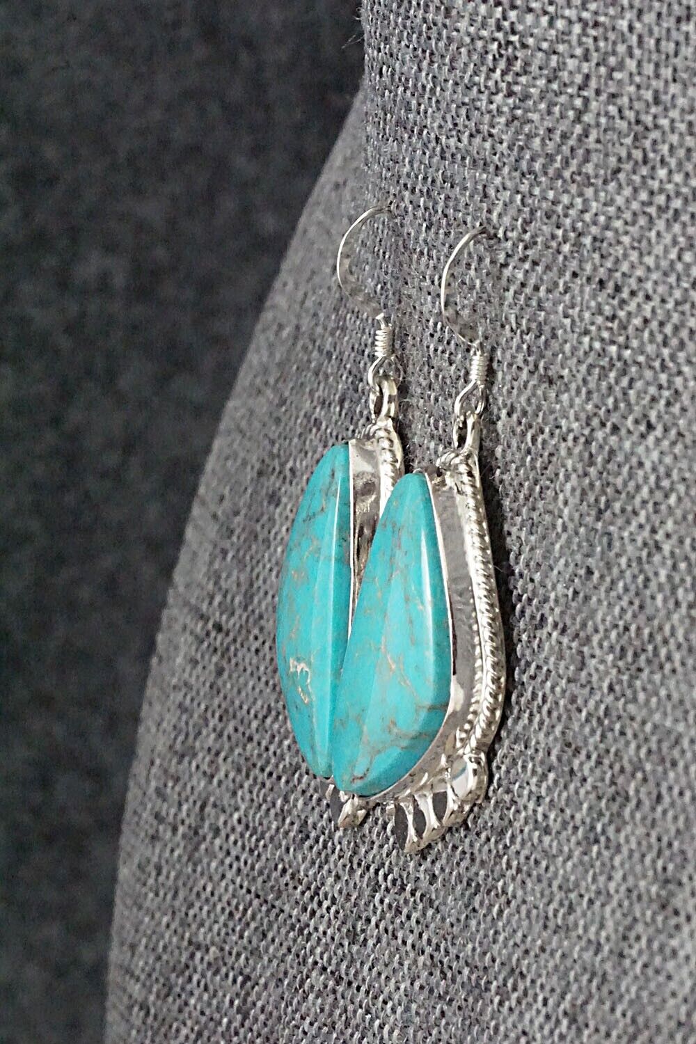 Turquoise & Sterling Silver Earrings - Genevieve Francisco