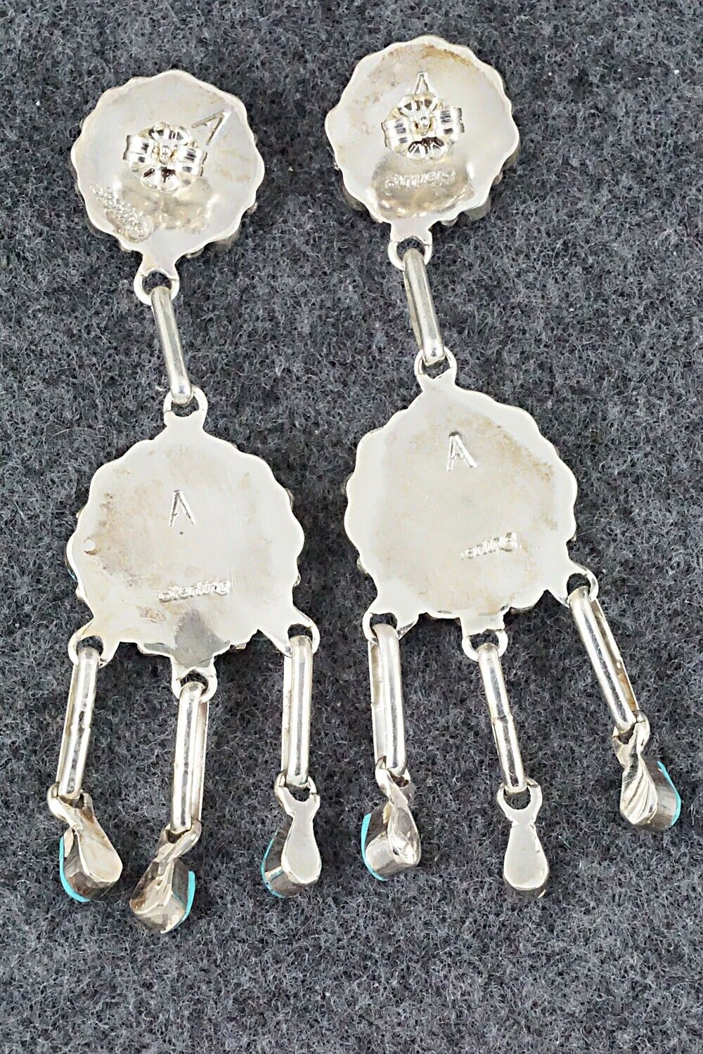Turquoise & Sterling Silver Earrings - Arlo Kanteena