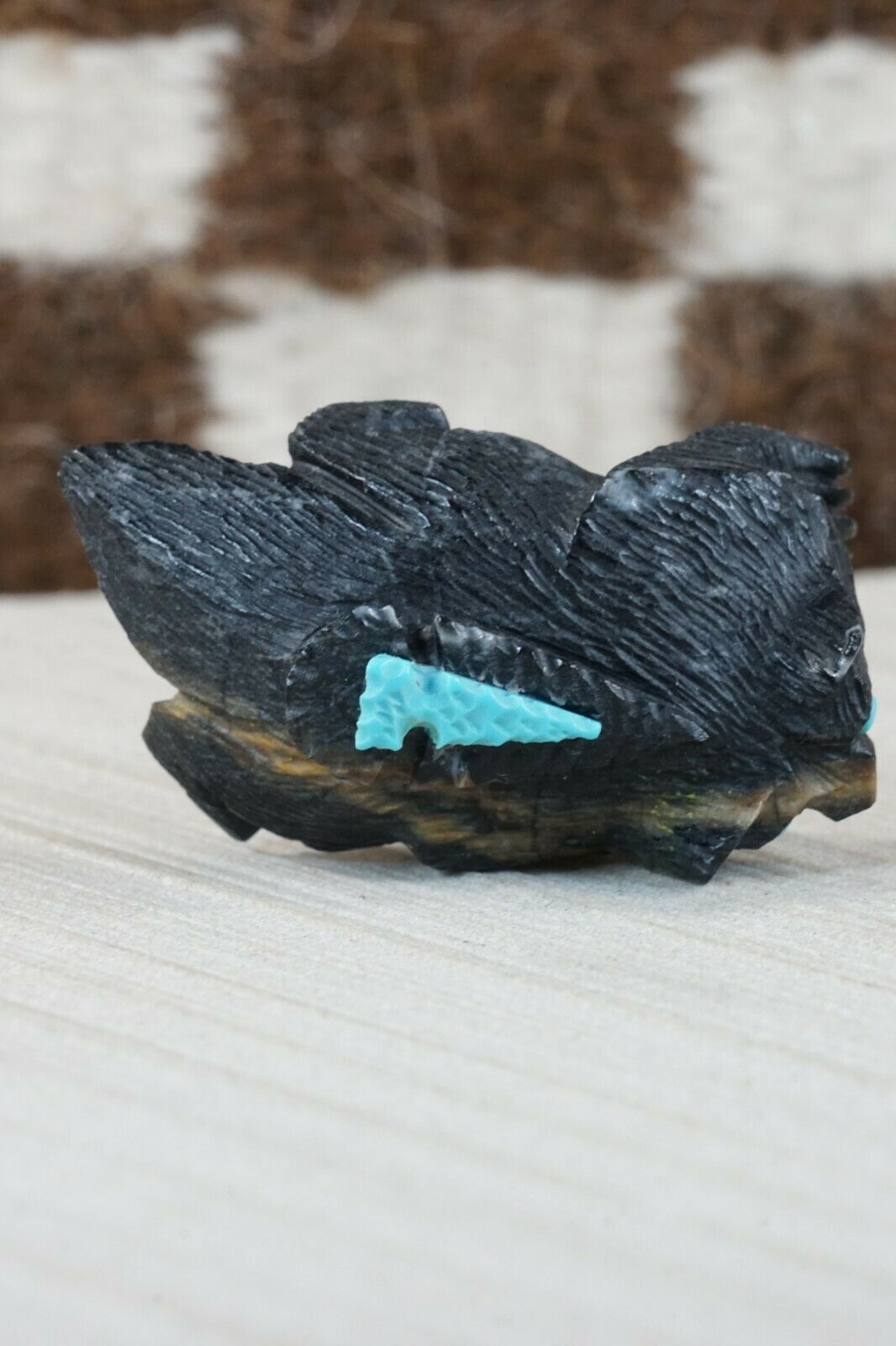Badger Zuni Fetish Carving - Alvin Haloo - High Lonesome Trading