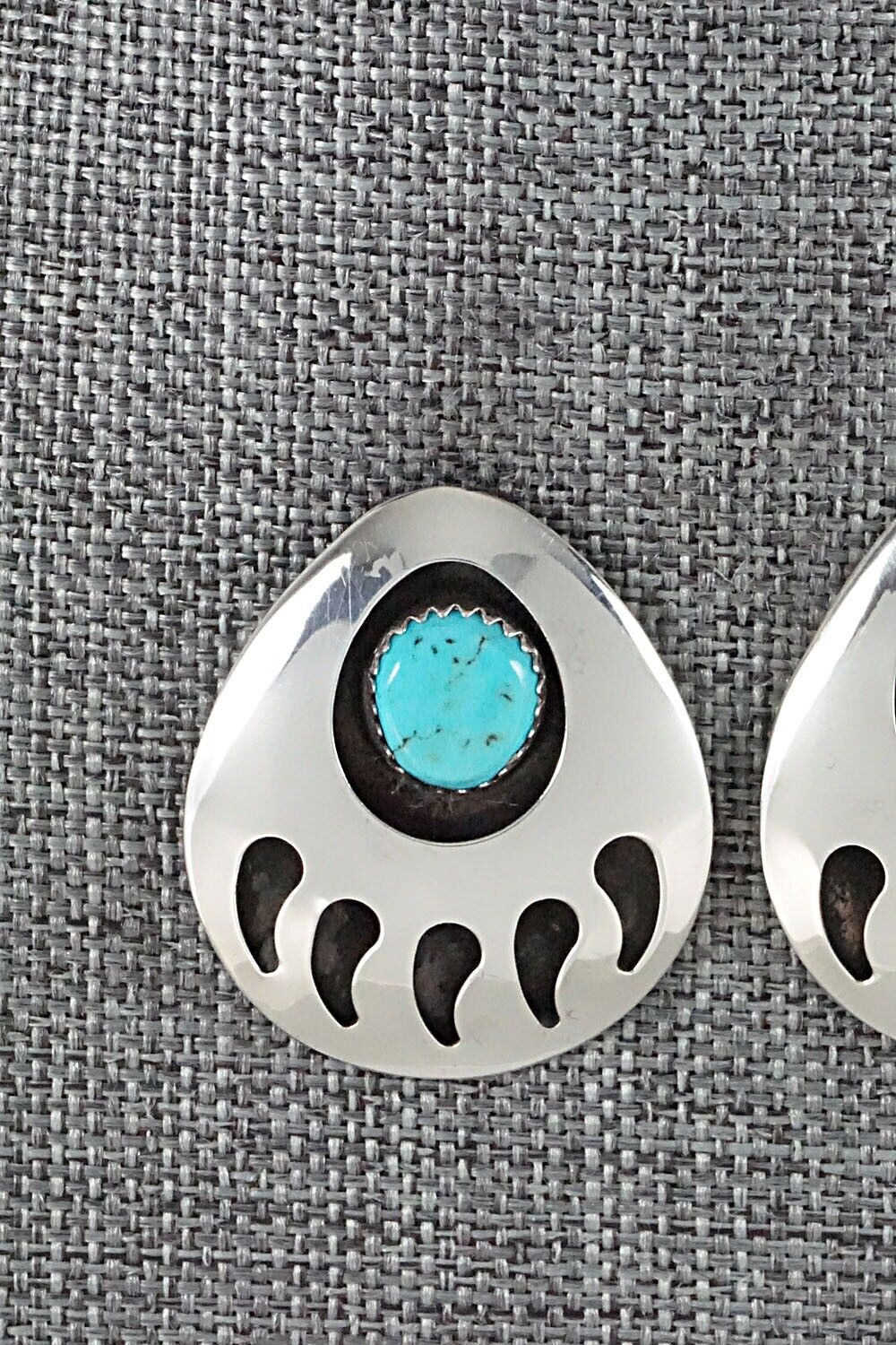 Turquoise & Sterling Silver Earrings - Virginia Long