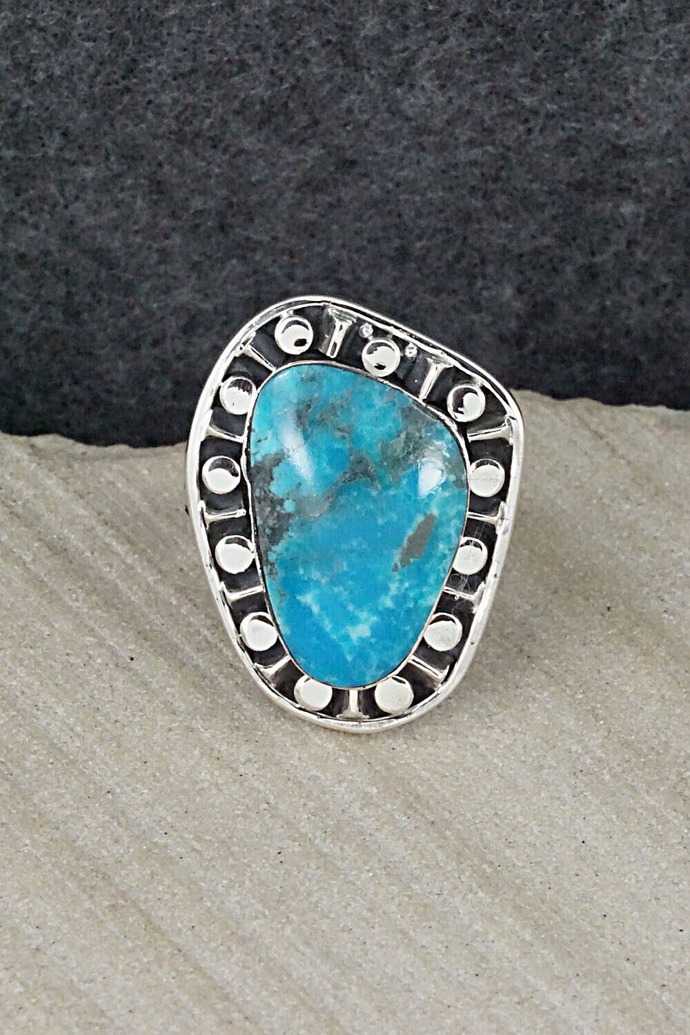 Turquoise & Sterling Silver Ring - Jimson Belin - Size 9