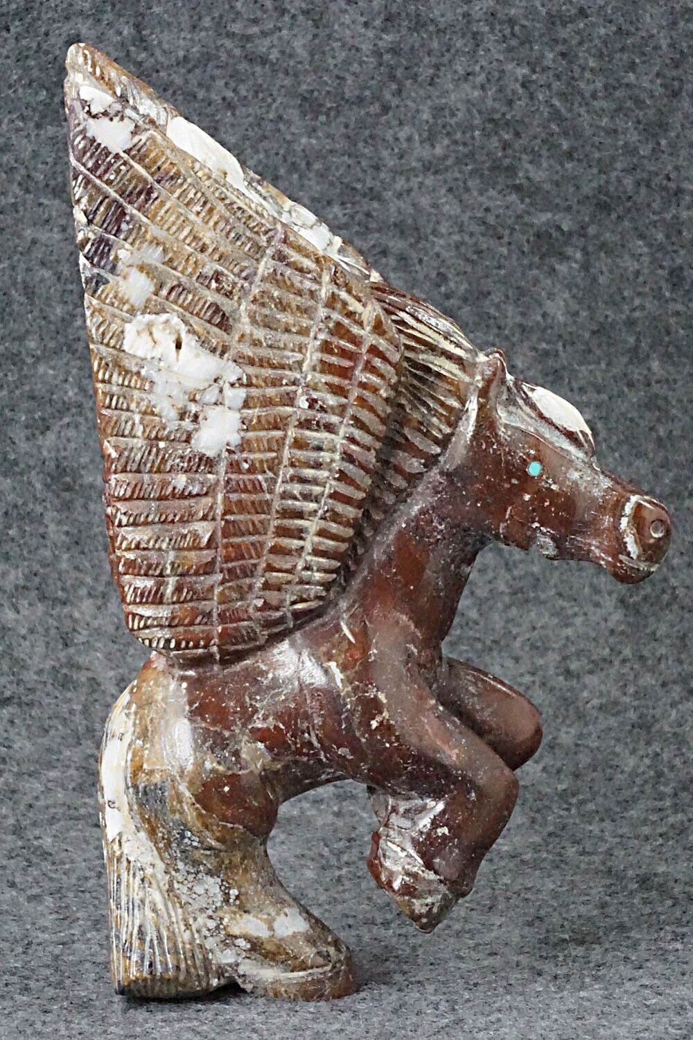 Horse with Wings Zuni Fetish Carving - Bryston Bowannie