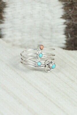 Turquoise & Sterling Silver Ring - Hazel Pabilto - Size 7