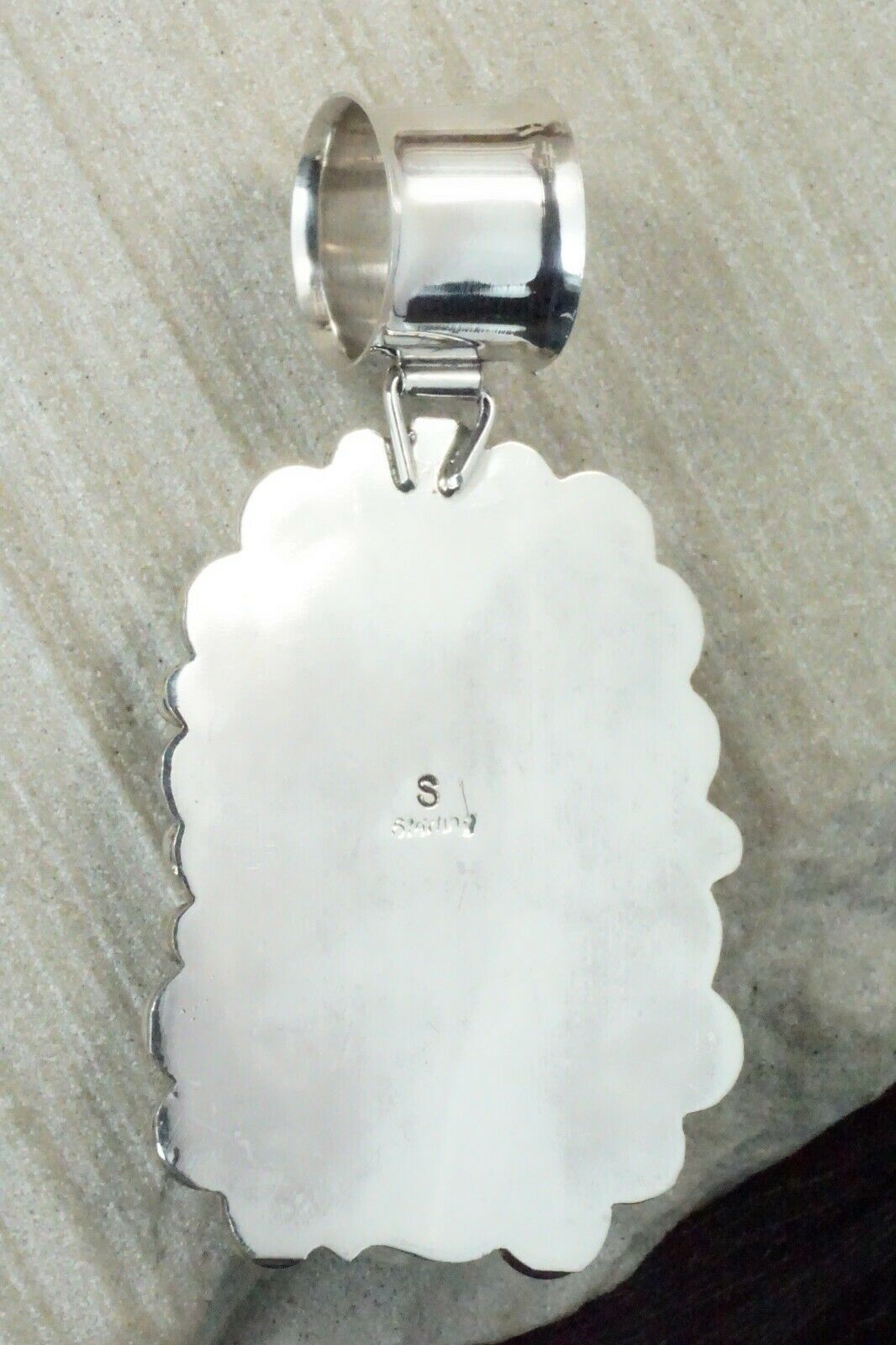 Turquoise and Sterling Silver Pendant - Shirley Largo