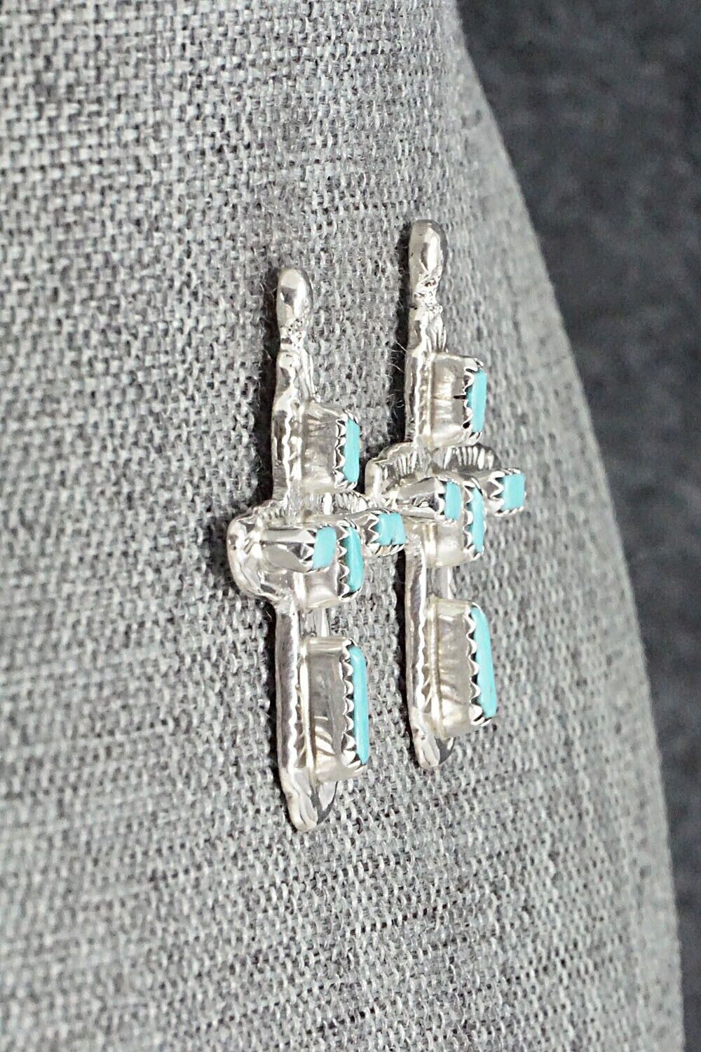 Turquoise & Sterling Silver Earrings - Verona Quam