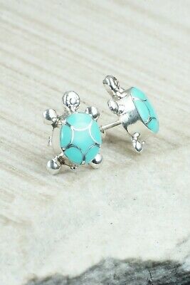 Turquoise & Sterling Silver Earrings - Amielda Peynetsa