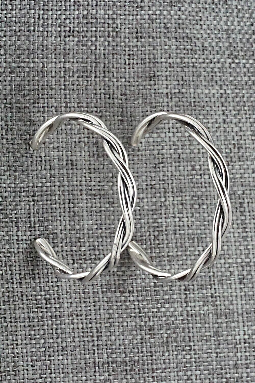 Sterling Silver Hoop Earrings - Elaine Tahe
