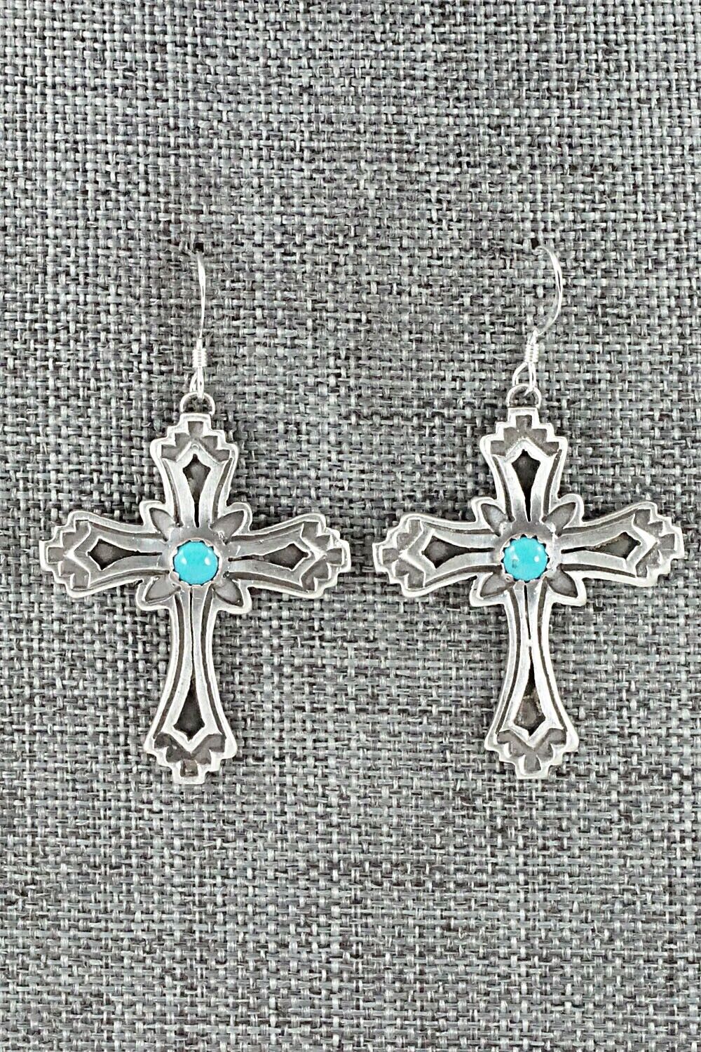 Turquoise & Sterling Silver Earrings - Louise Joe
