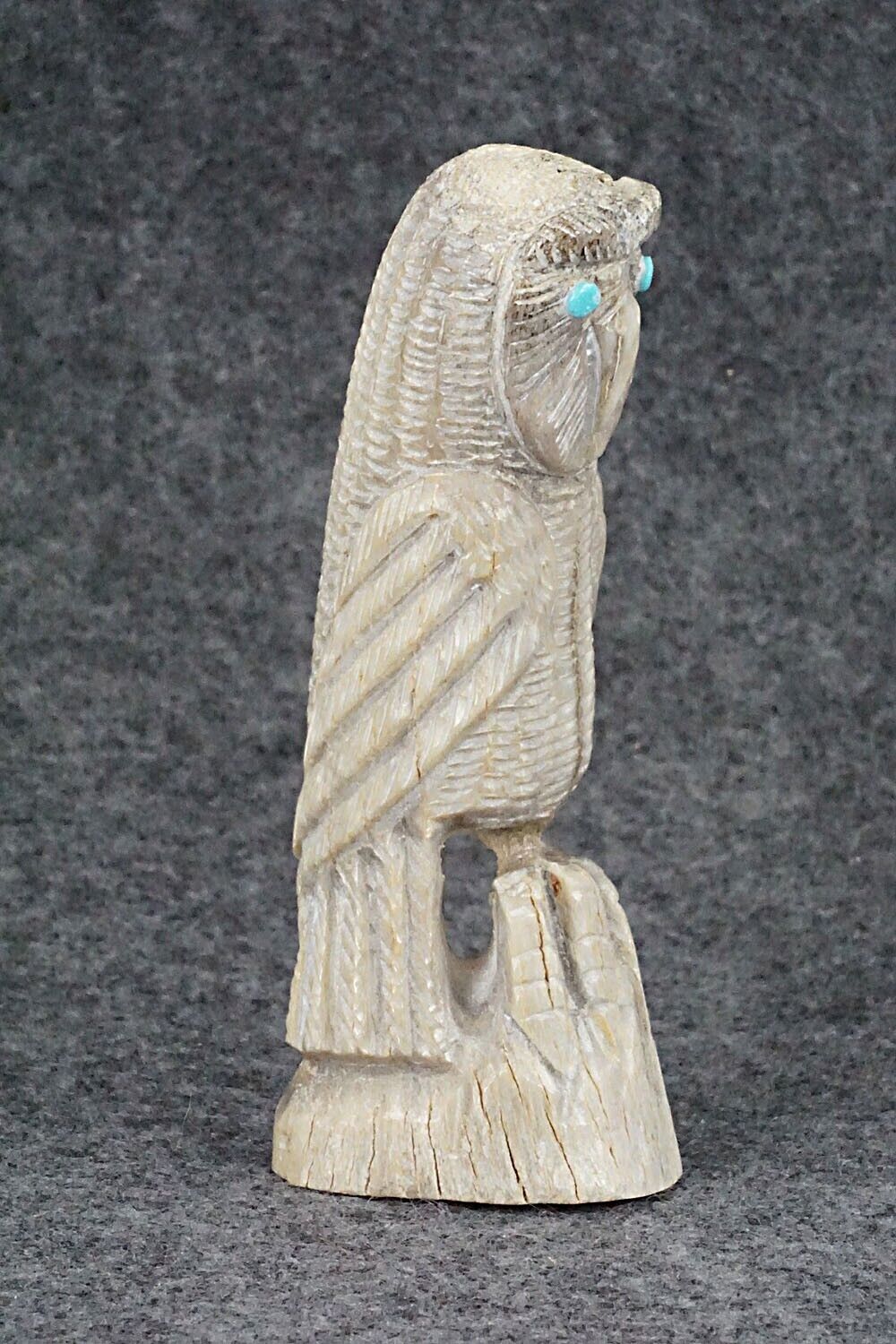 Owl Zuni Fetish Carving - Garrick Weeka